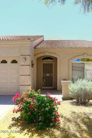 a front view of a house