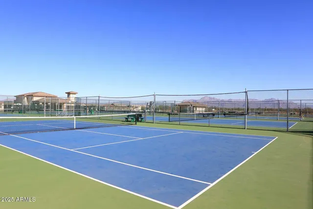a view of a terrace with chairs