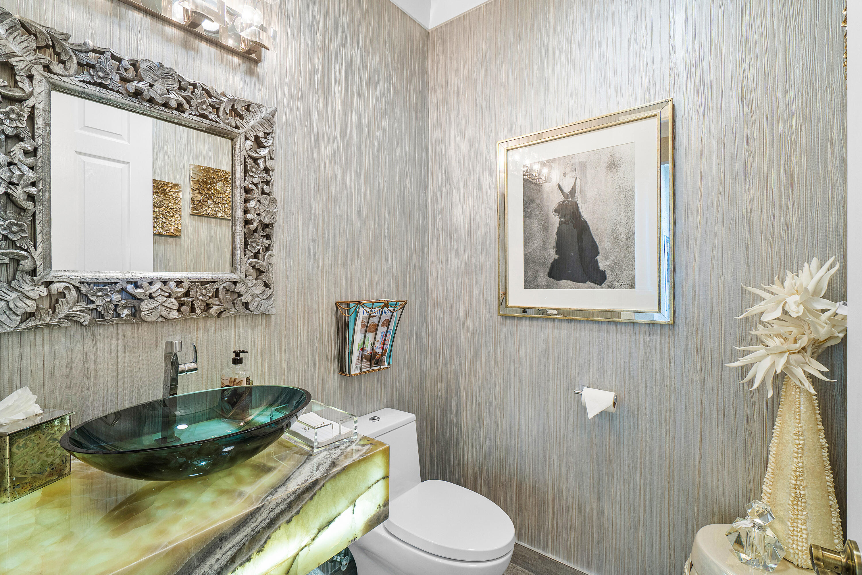 13506 Shell Beach Court Delray Beach, FL 33446 - Photo 22 of 66 a bathroom with a toilet a sink and mirror