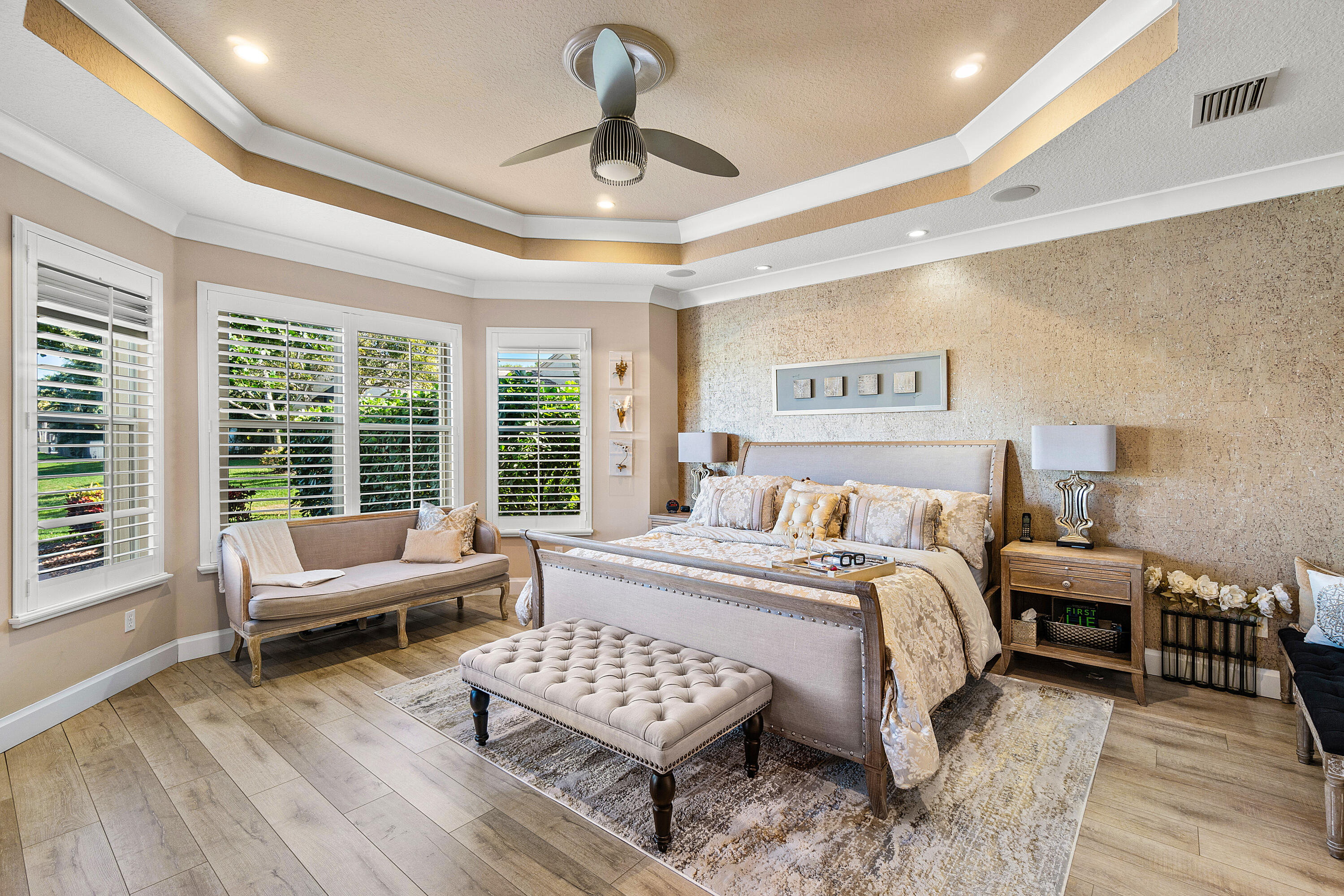 13506 Shell Beach Court Delray Beach, FL 33446 - Photo 25 of 66 a bedroom with a bed furniture and a large window