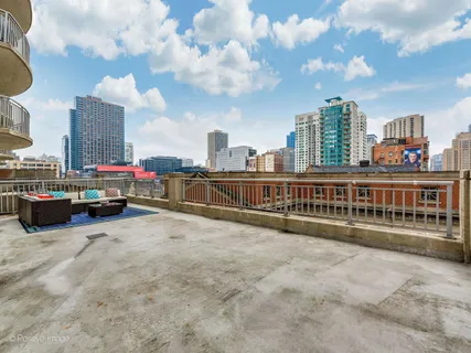 a view of city with balcony