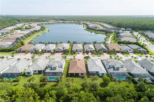 an aerial view of multiple house