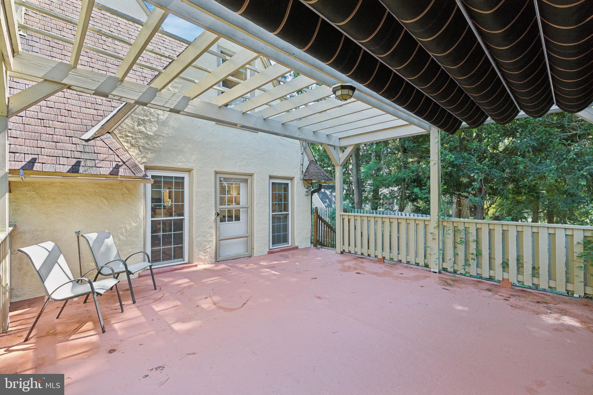 651 North Chester Road Swarthmore, PA 19081 - Photo 45 of 54 Deck with Pergola and Awning