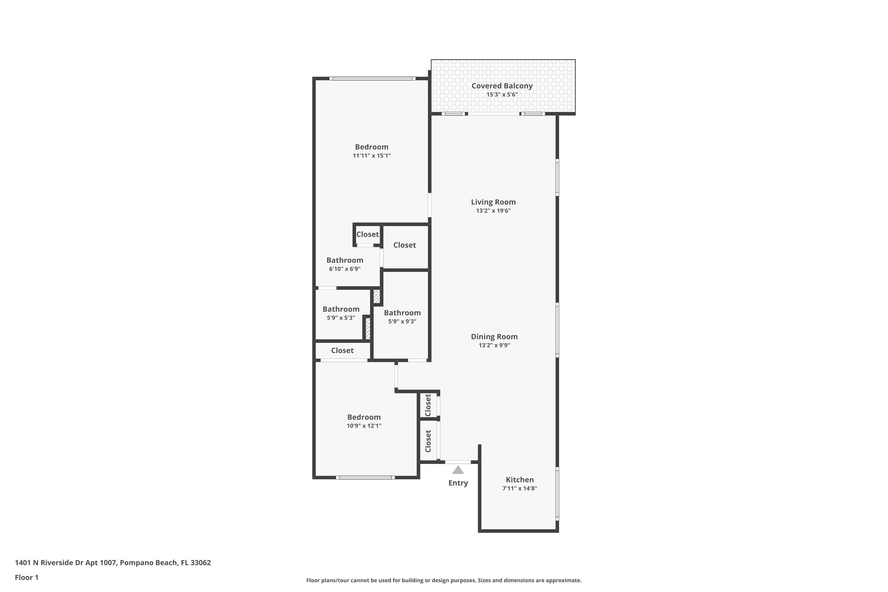 1401 North Riverside Drive, Unit 1007 Pompano Beach, FL 33062 - Photo 39 of 39 Floor Plan