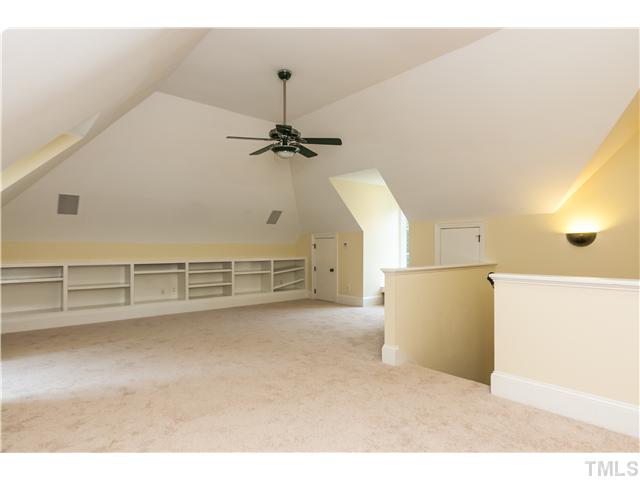 1913 Chase Court Raleigh, NC 27607 - Photo 25 of 25 Another view of the bonus room, showing built-in shelves.