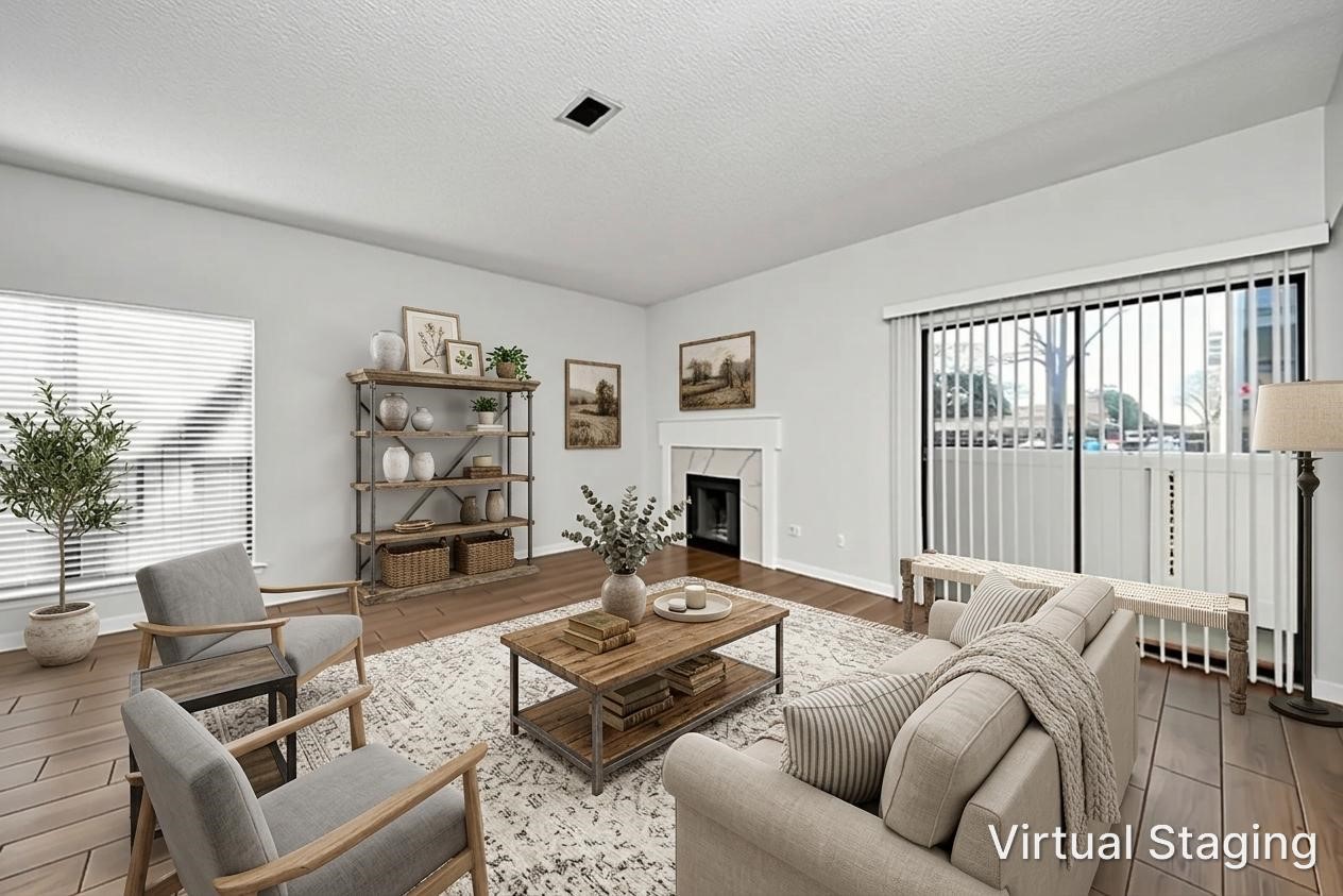3750 Tanglewilde Street, Unit A7 Houston, TX 77063 - Photo 7 of 41 a living room with furniture and a large window