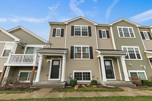 a front view of a house