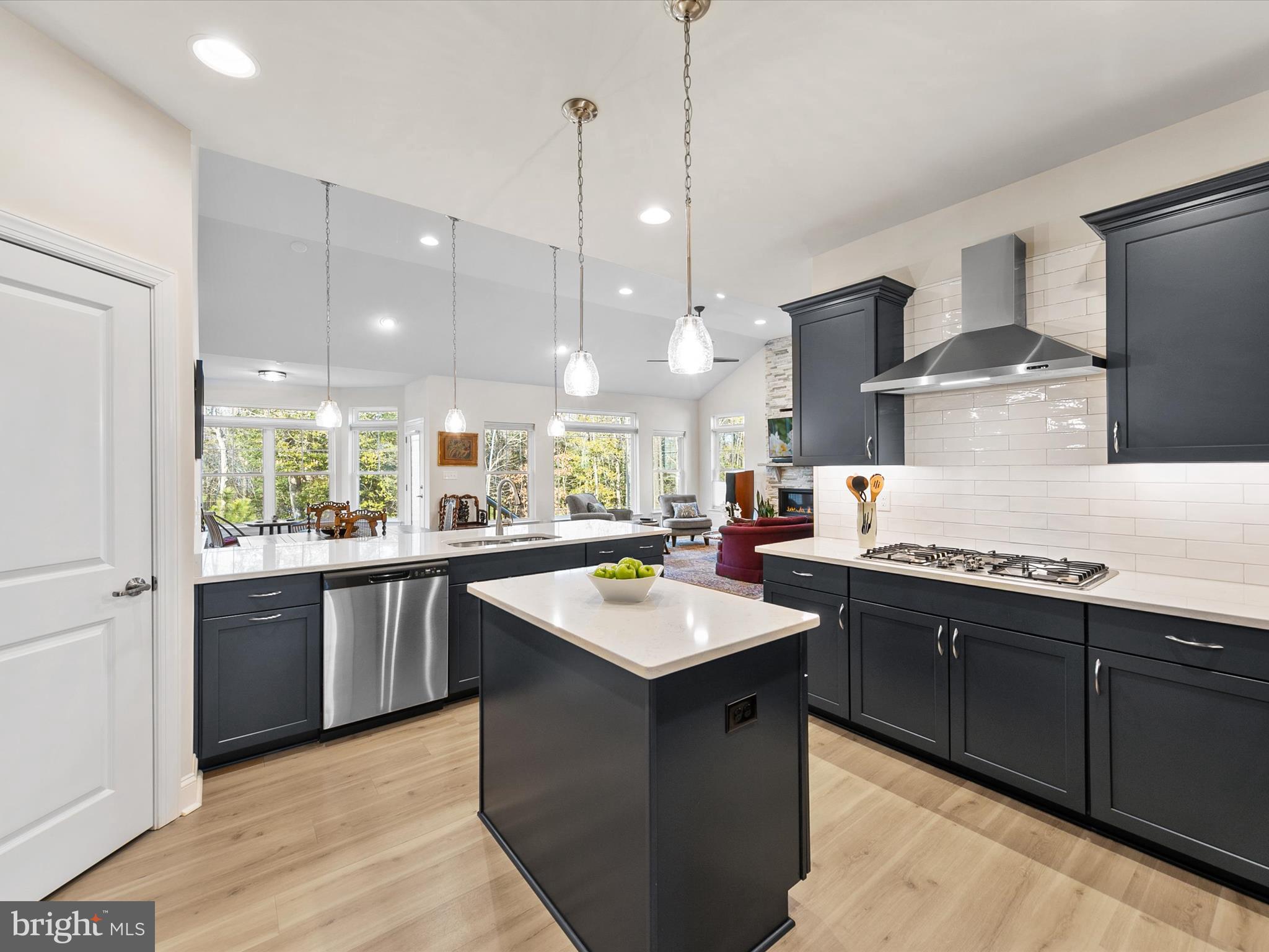 22657 Deep Woods Road Milton, DE 19968 - Photo 6 of 51 a kitchen with kitchen island granite countertop a sink counter top space and stainless steel appliances