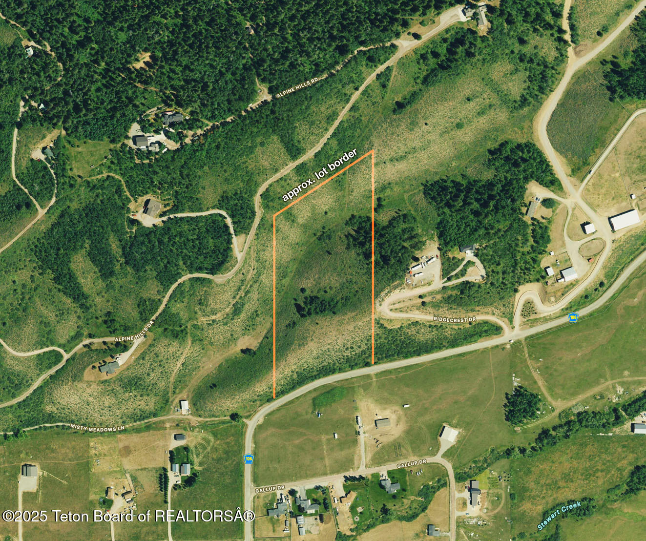 10-acres Stewart Trl Road Alpine, WY 83128 - Photo 2 of 17 Stucki satellite