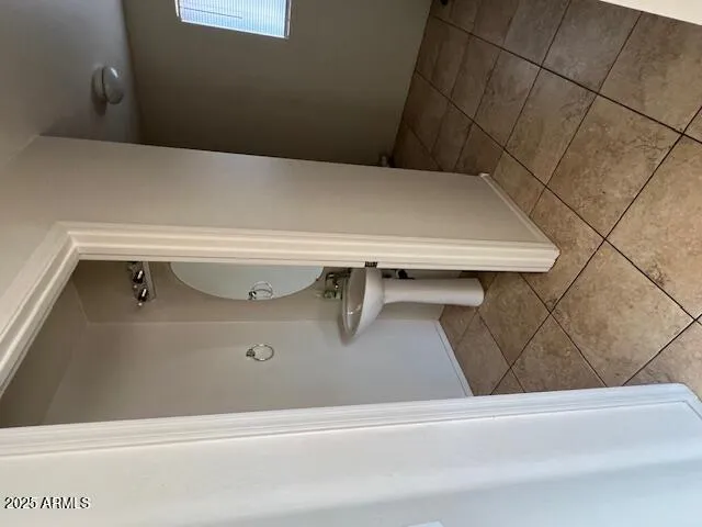 a close view of sink