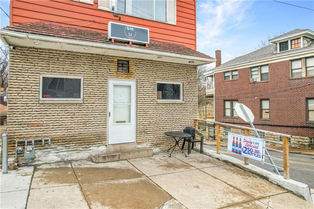 a view of a house with many windows