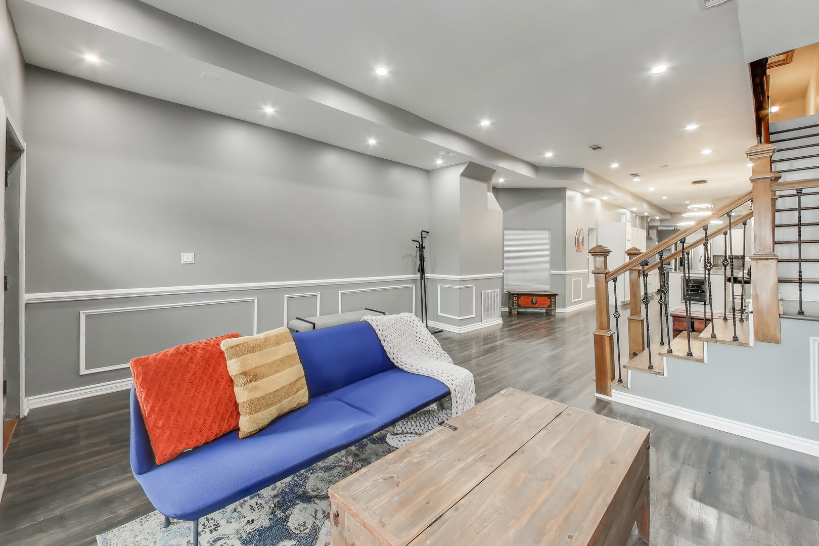 4049 South Indiana Avenue Chicago, IL 60653 - Photo 2 of 23 a living room with lots of furniture and a wooden floor