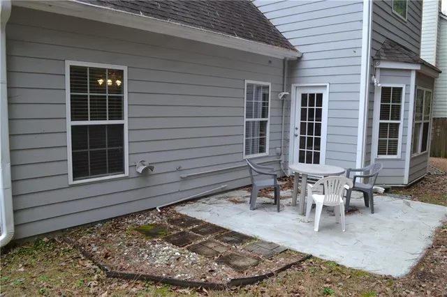 a view of outdoor space with seating area