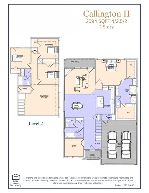 464 Steppe Place Red Oak, TX 75154 - Photo 2 of 2 Floor Plan Representatvie - 2 Car
