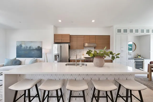 a living room with furniture and a couch