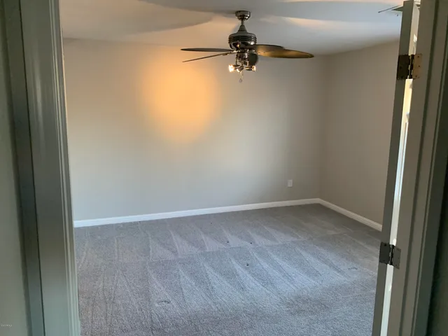 a view of small space with wooden floor