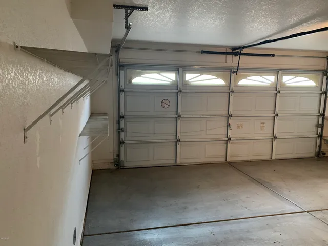 a view of a garage