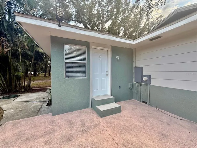 a view of a house with a outdoor space