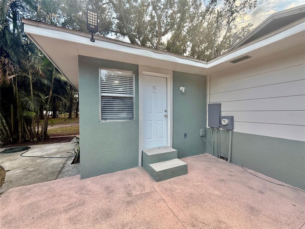 a view of a house with a outdoor space