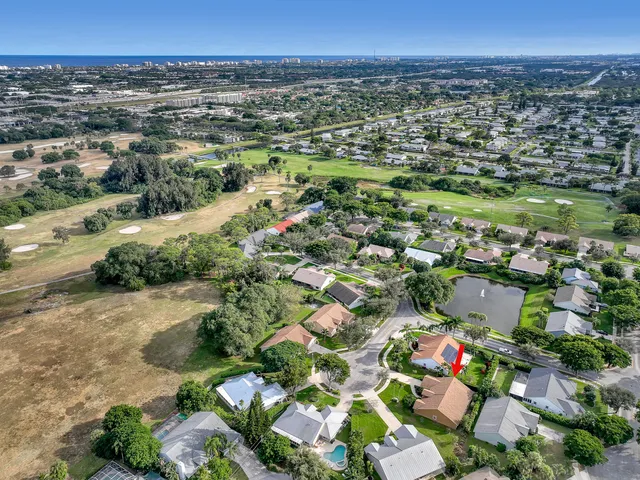 an aerial view of multiple house