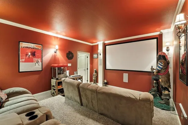 a room with furniture and screen