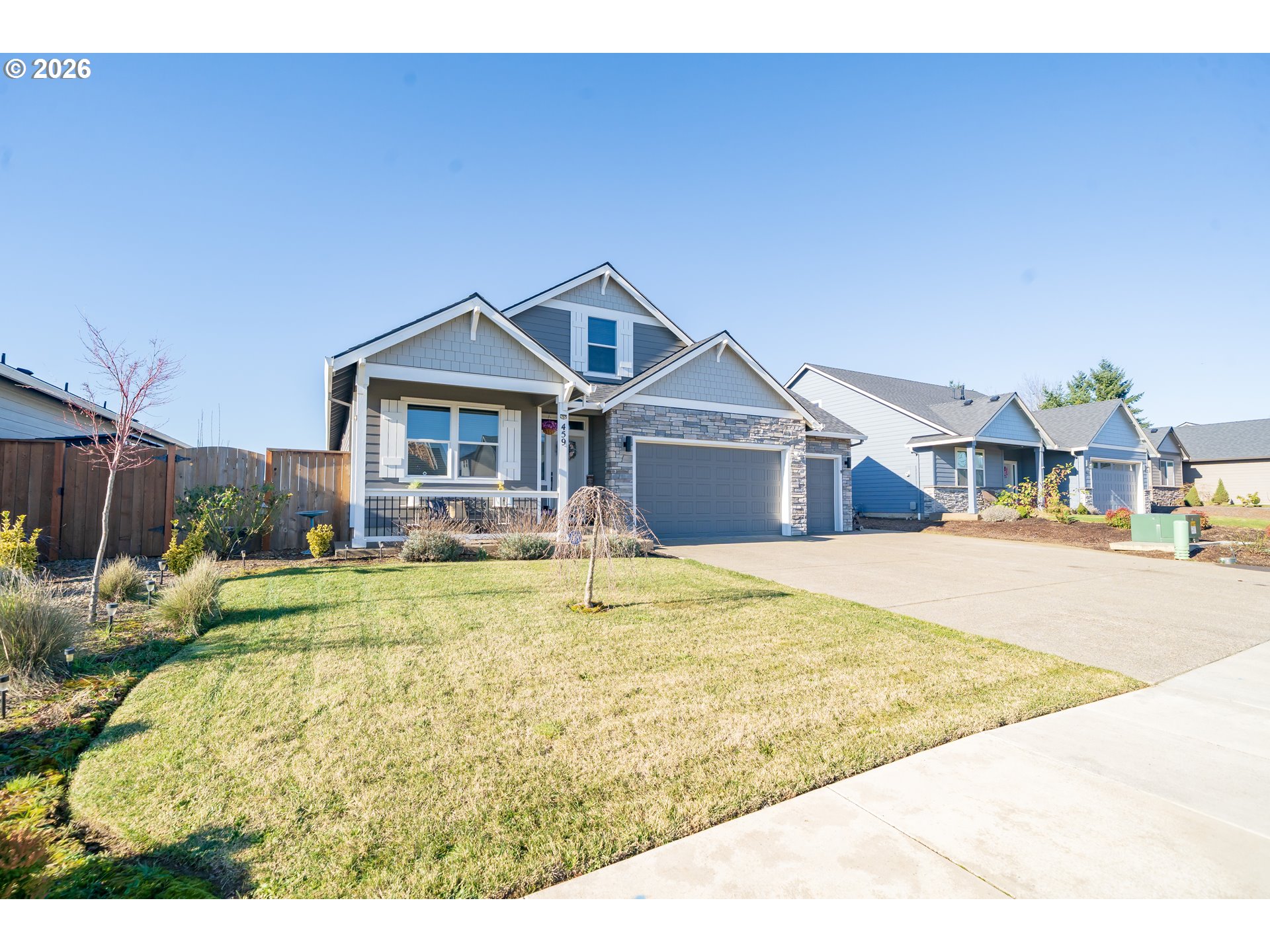 459 Northeast Cedar Street Sublimity, OR 97385 - Photo 2 of 27 a house view with a swimming pool