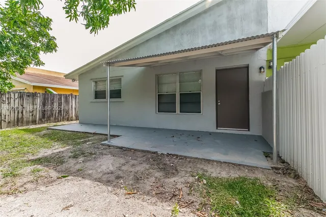 a backyard of a house