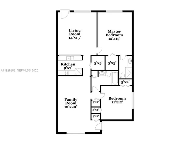 a picture of a bench in a building