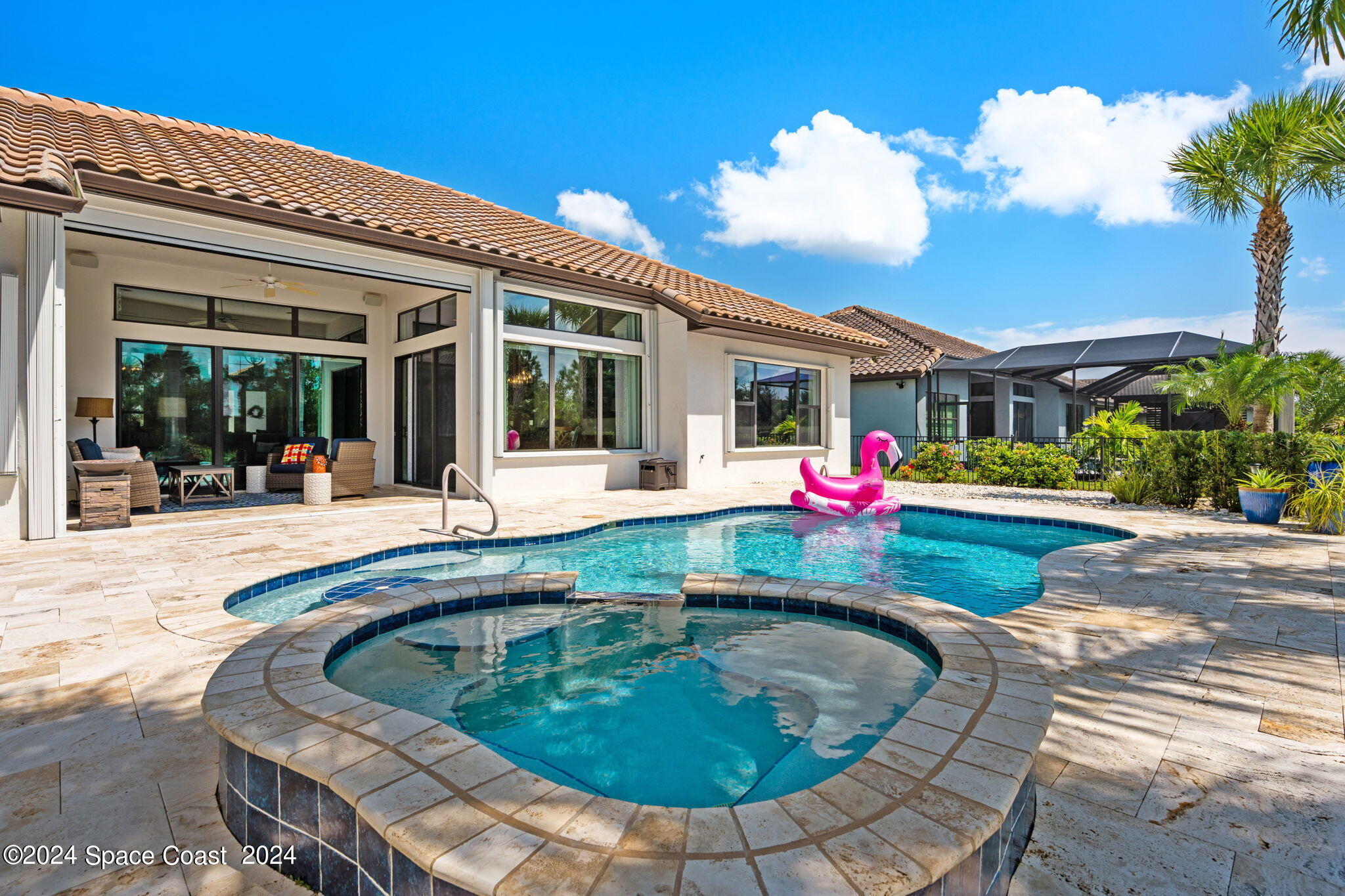 5187 Kirkwall Circle Melbourne, FL 32940 - Photo 37 of 53 front view of house with a swimming pool