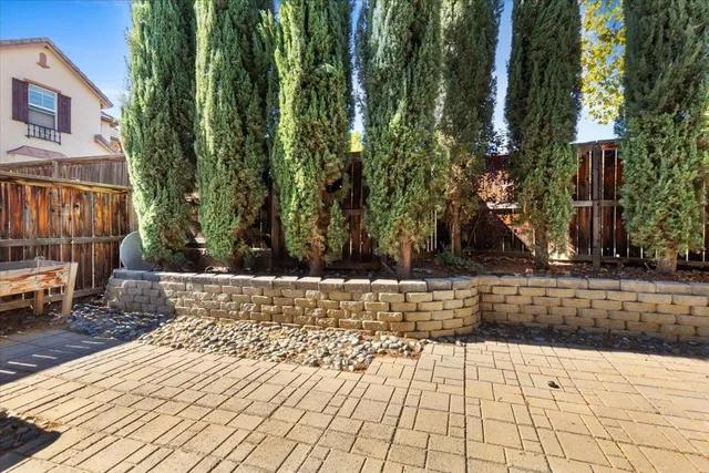 a view of a backyard