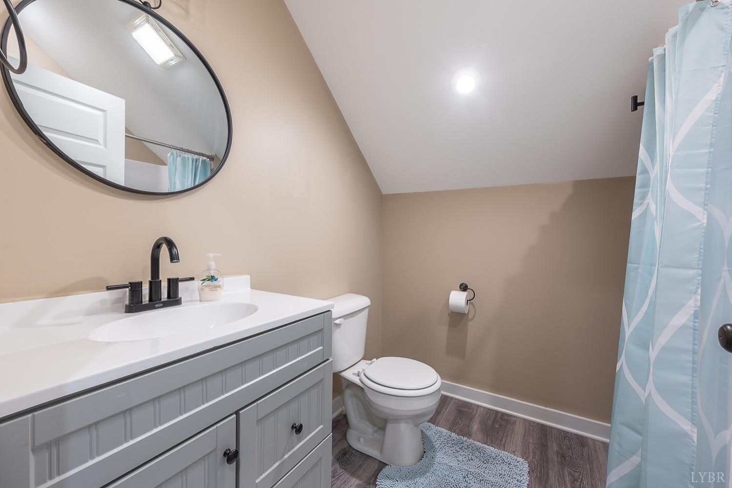 51 Hughes Road Farmville, VA 23901 - Photo 42 of 63 a bathroom with a toilet a sink a mirror and vanity