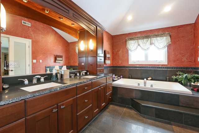 248 Highland Road Willowbrook, IL 60527 - Photo 15 of 25 a bathroom with a double vanity sink and a mirror