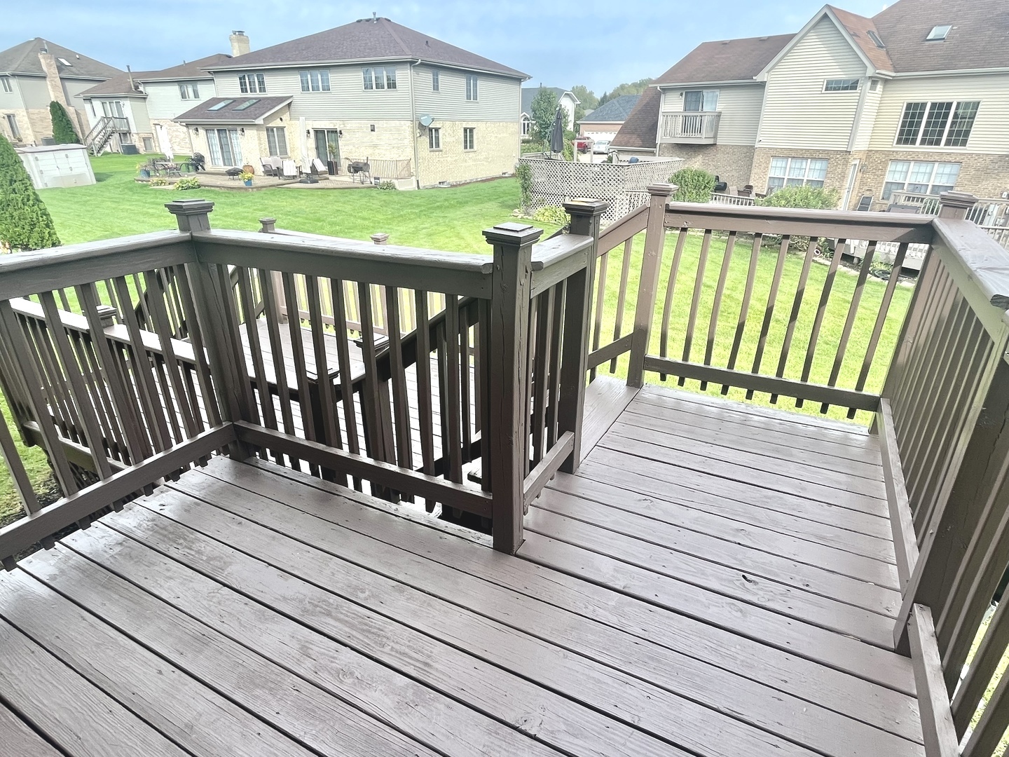 22073 Spring Lane Richton Park, IL 60471 - Photo 25 of 30 a view of a wooden deck with a yard