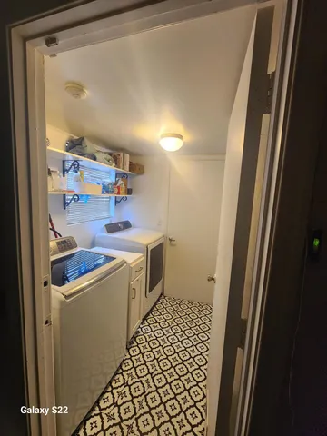 a room with storage and utility