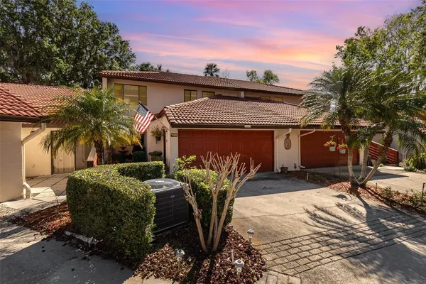 a view of a house with a patio