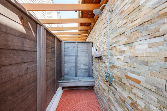 a view of building with ocean view