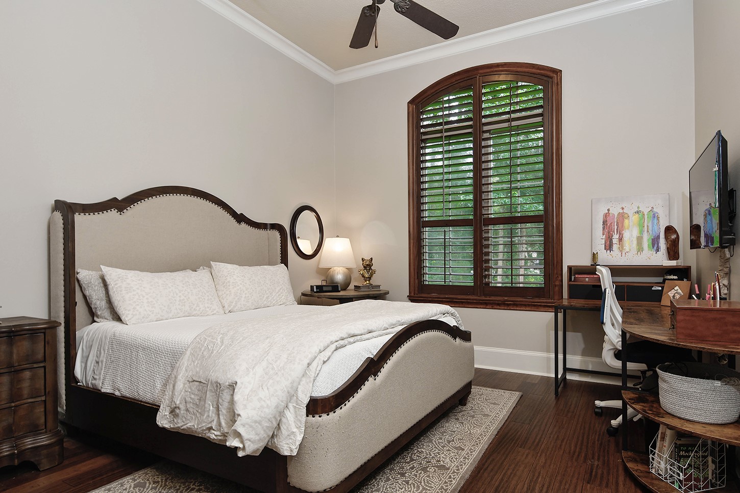 119 Angel Leaf Road The Woodlands, TX 77380 - Photo 35 of 50 a bedroom with a bed a dresser and a window