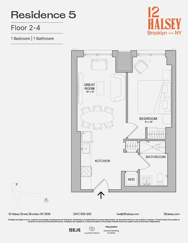 $3,695 | 12 Halsey Street, Unit 405 | Bedford-Stuyvesant