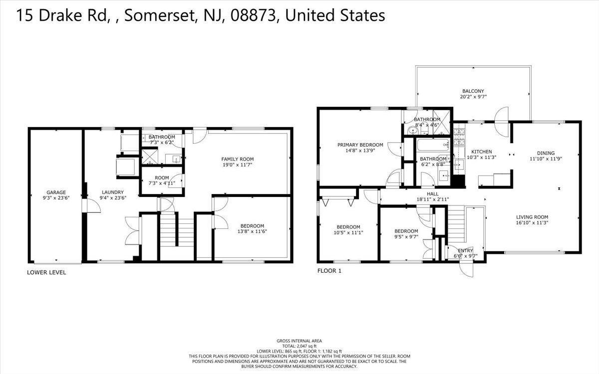 15 Drake Road Somerset, NJ 08873 - Photo 27 of 27 a picture of a floor plan
