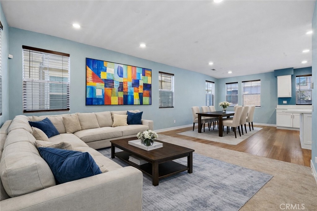 1040 North Anaheim, Unit 1 Anaheim, CA 92801 - Photo 12 of 45 spacious open-concept living, dining, and kitchen area with 10' ceilings (Virtually Staged)