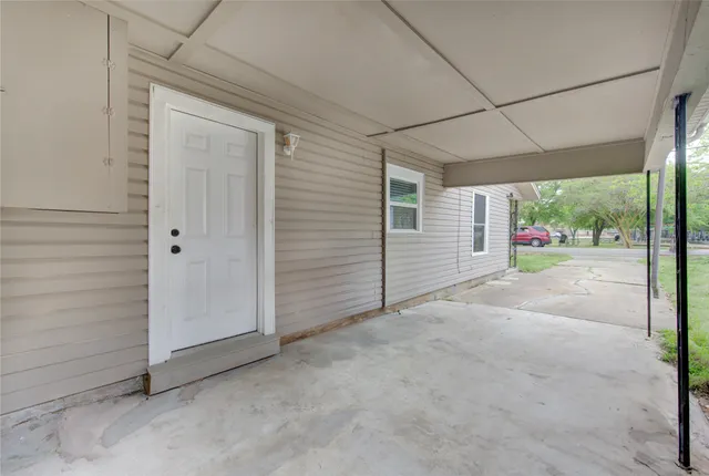 a view of porch with seating space