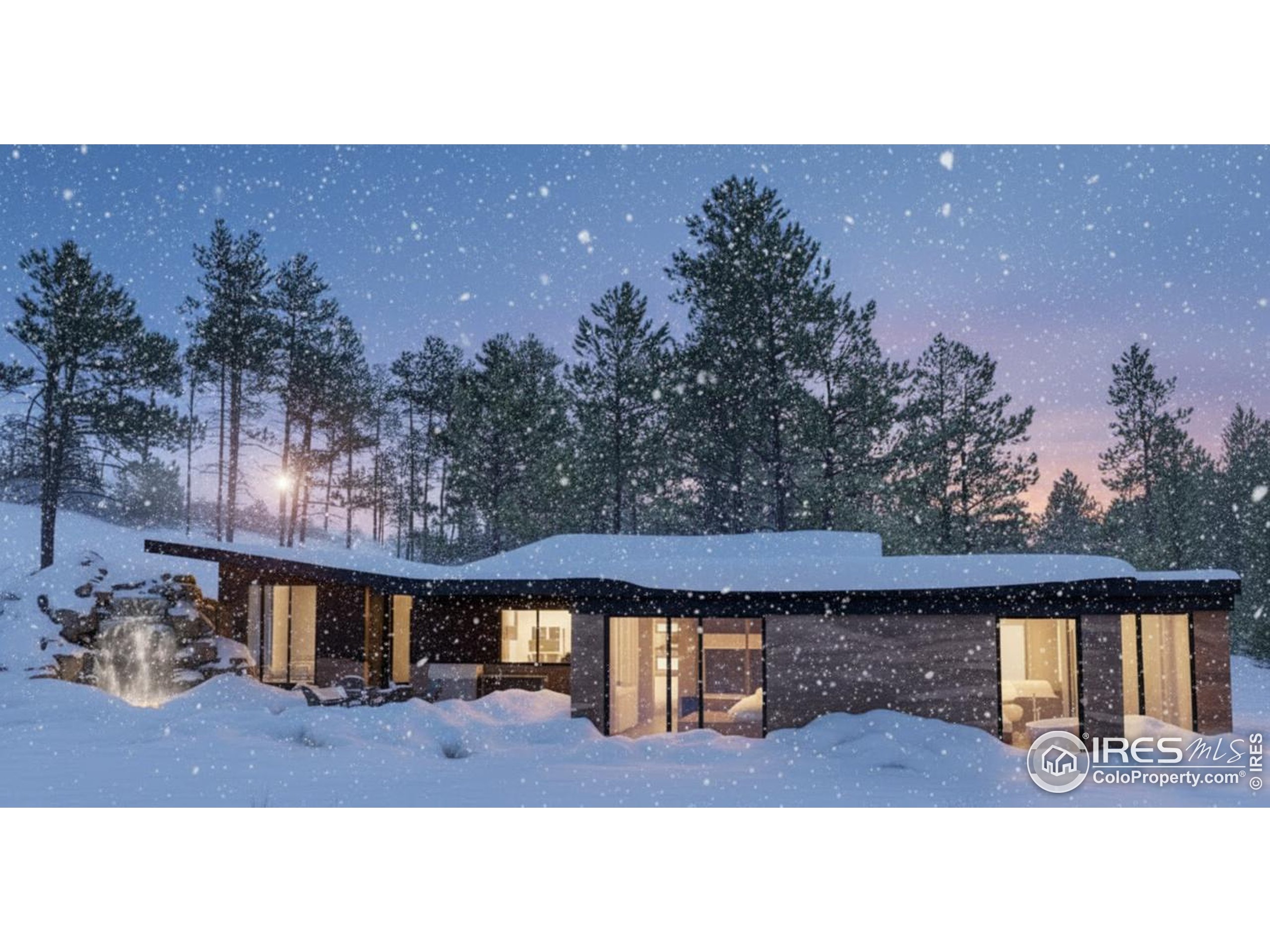 620 Davis Ranch Road Bellvue, CO 80512 - Photo 3 of 15 a black and white photo of a living room