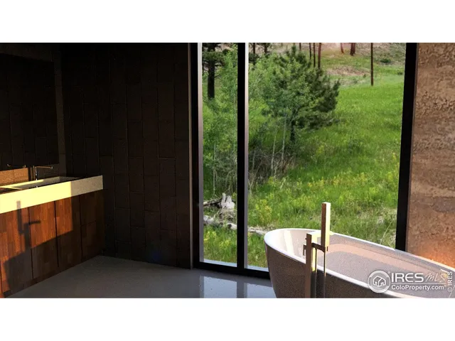 a upper view of a living room and a balcony