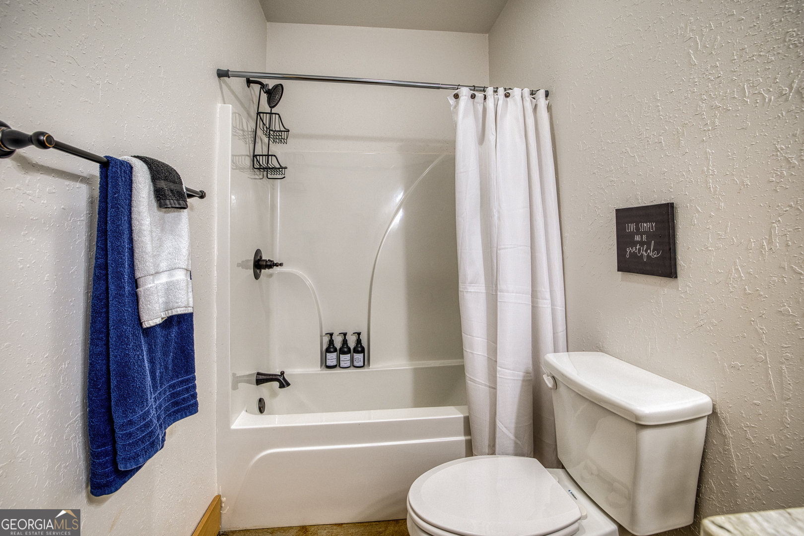284 Lees Ride McCaysville, GA 30555 - Photo 42 of 104 a white toilet sitting next to a bath tub shower