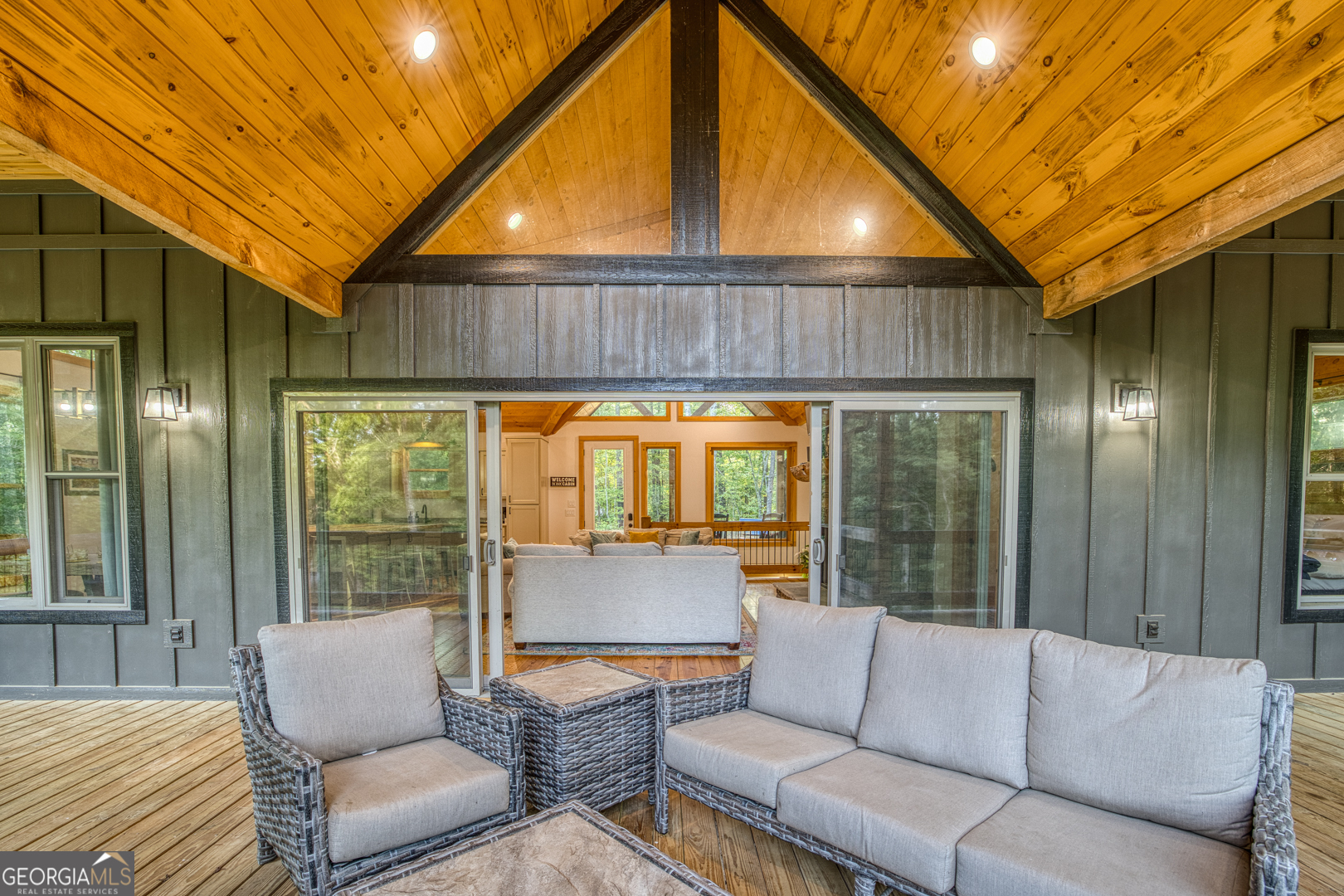 284 Lees Ride McCaysville, GA 30555 - Photo 76 of 104 a outdoor living space with furniture and a potted plant