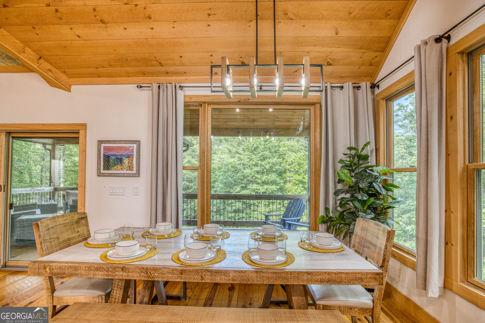 284 Lees Ride McCaysville, GA 30555 - Photo 9 of 104 a view of a dining room with furniture window and outside view