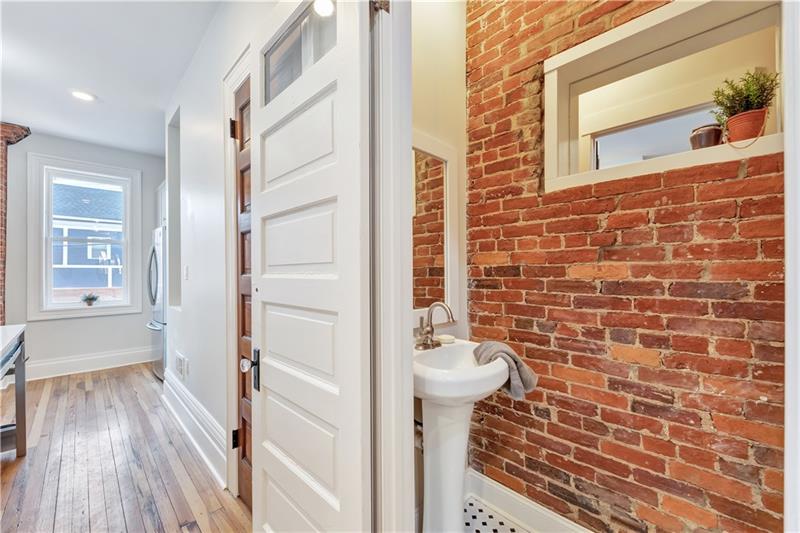 232 South Mathilda Street Friendship Park, PA 15224 - Photo 15 of 25 This is my favorite room - the powder room! Look at that exposed brick!!!