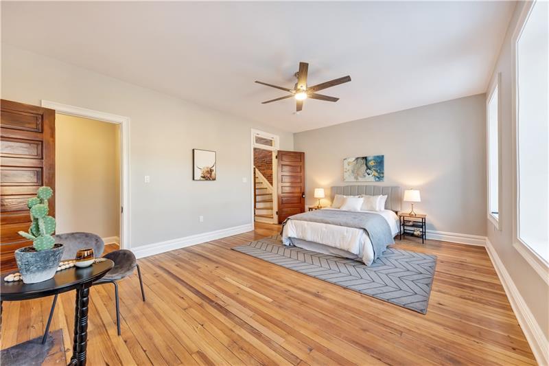232 South Mathilda Street Friendship Park, PA 15224 - Photo 21 of 25 One of the bedrooms on the "main" level of this 3-story home. Complimented by size, a nice closet & 3 windows.