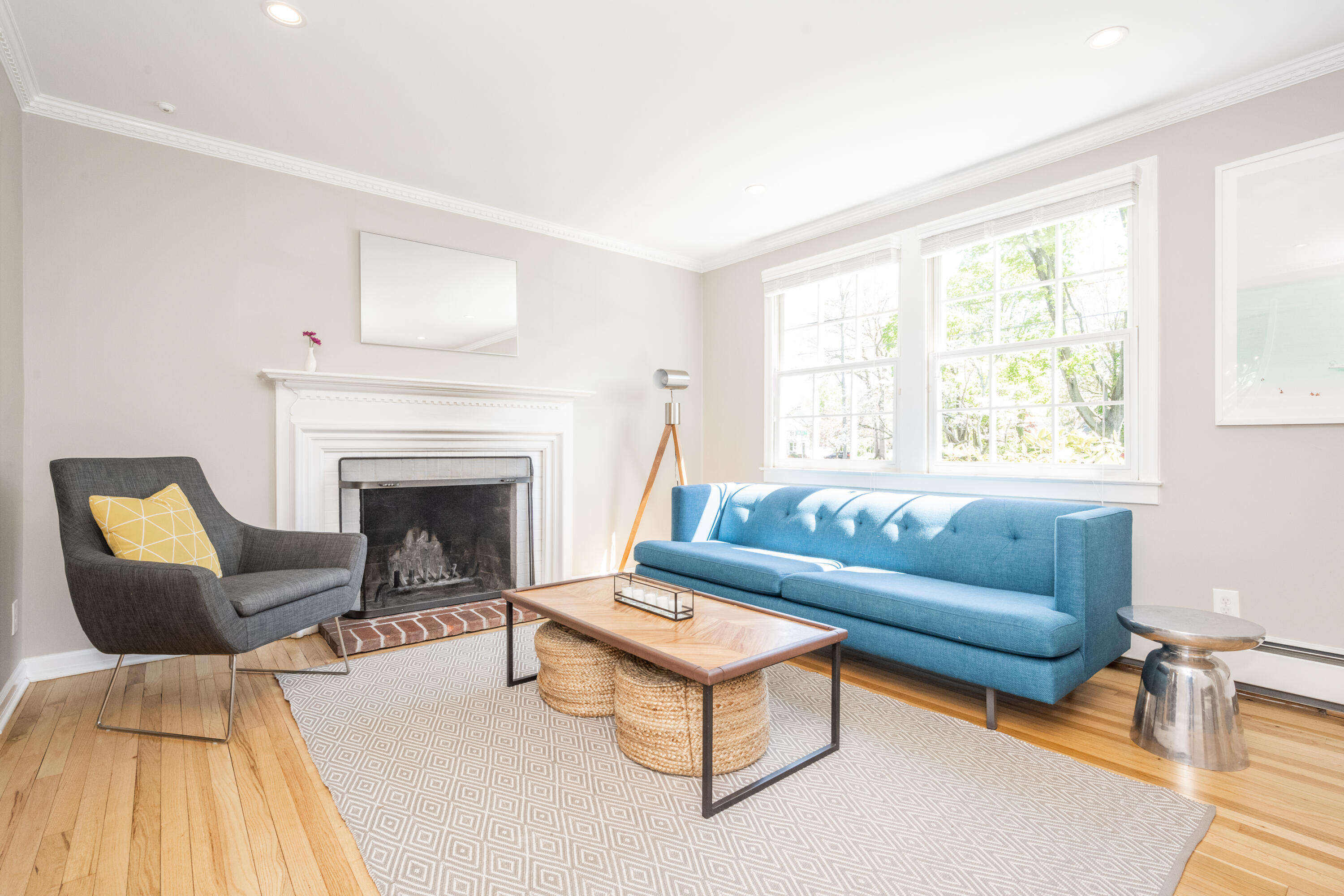 35 Miles Road Darien, CT 06820 - Photo 2 of 29 a living room with furniture and a fireplace