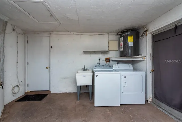 a room with storage and utility